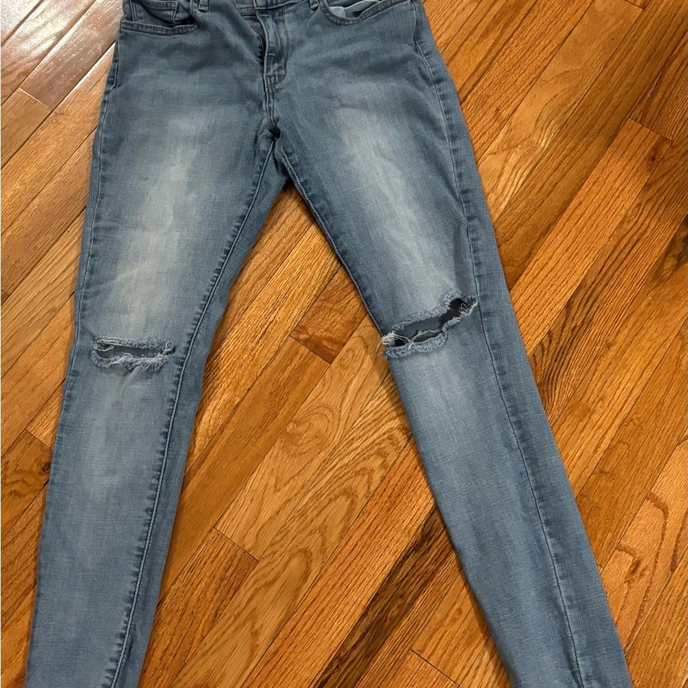 Levi's Light Blue Ripped Skinny Jeans